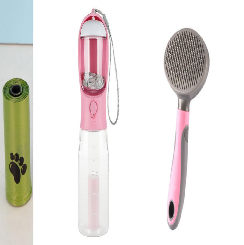 Multifunctional 3-in-1 Portable Pet Water Bottle and Food Feeder with Leak-Proof Design for Dogs and Cats