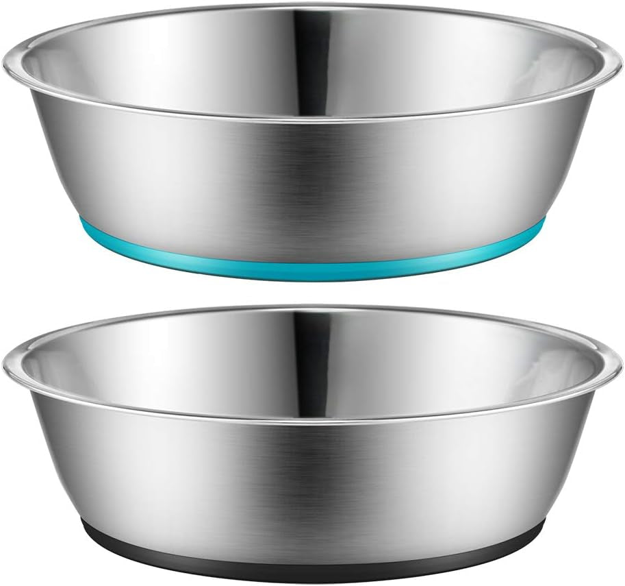 Premium Lightweight Stainless Steel Cat Bowls - 3 Cup Capacity, Set of 2