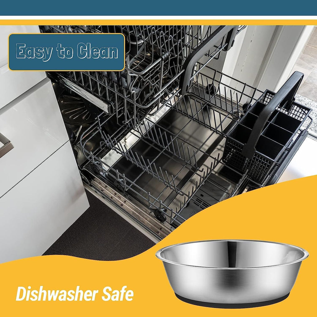 Premium Lightweight Stainless Steel Cat Bowls - 3 Cup Capacity, Set of 2