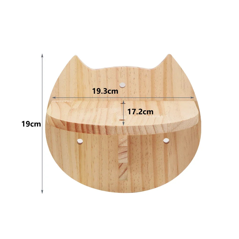 Cat Wall Climbing Shelf with Ladder, Scratching Post, and Hiding House - Pet Furniture Accessory for Cats