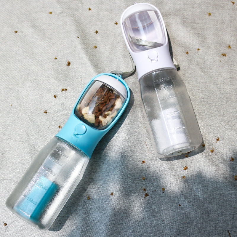 Multifunctional 3-in-1 Portable Pet Water Bottle and Food Feeder with Leak-Proof Design for Dogs and Cats