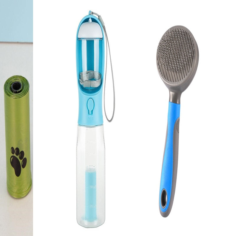 Multifunctional 3-in-1 Portable Pet Water Bottle and Food Feeder with Leak-Proof Design for Dogs and Cats