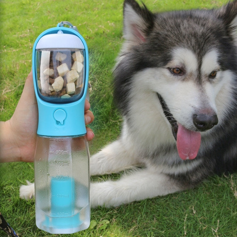 Multifunctional 3-in-1 Portable Pet Water Bottle and Food Feeder with Leak-Proof Design for Dogs and Cats
